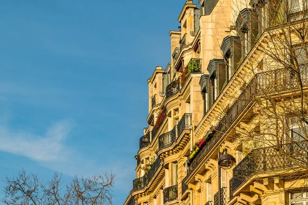 Vista Exterior Apartamentos Estilo Antiguo Ciudad París Francia —  Fotos de Stock