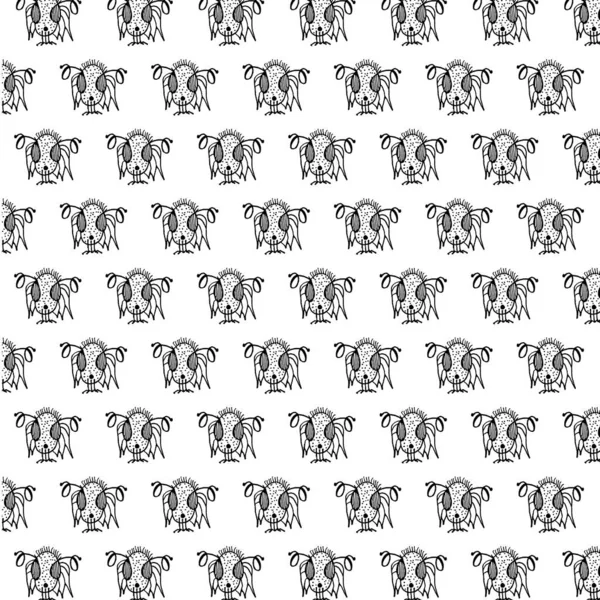 Sketchy Cute Monster Insect Drawing Motif Pattern — Stockfoto