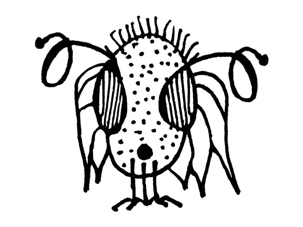 Sketchy Monster Insect Drawing — Stok fotoğraf
