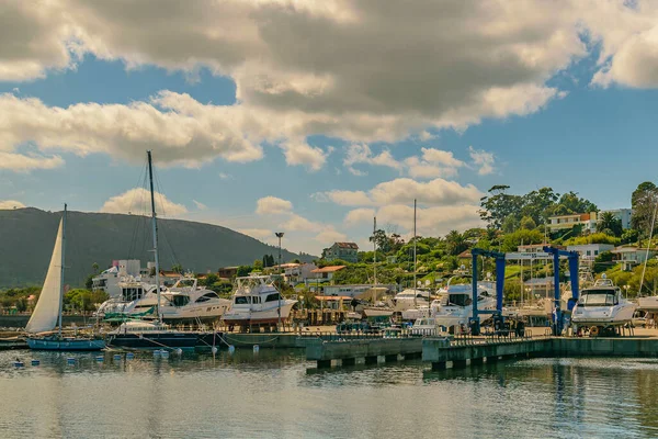 Escena Soleada Del Día Del Verano Puerto Ciudad Piriapolis Maldonado — Foto de Stock