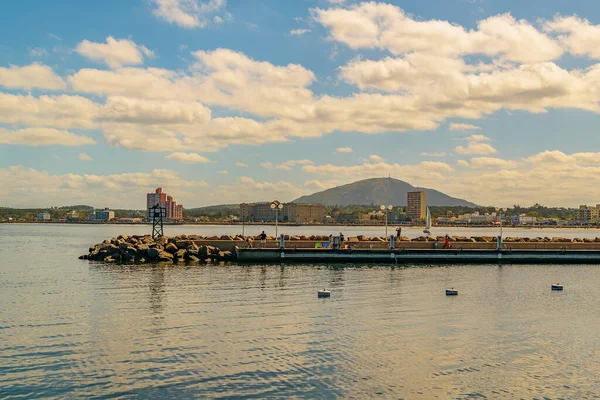 Сцена Солнечного Летнего Дня Порту Пирита Мальдонадо Уругуэй — стоковое фото