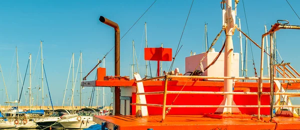 Piriapolis Şehir Limanına Parketmiş Rustik Balıkçı Teknesi Maldonado Uruguay — Stok fotoğraf
