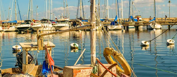 Piriapolis Uruguay March 2022 Rusztikus Halászhajó Piriapolisi Városi Kikötőben Maldonado — Stock Fotó