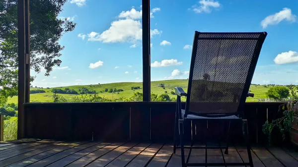 Ahşap Balkon Evi Maldonado Uruguay Kırsal Manzara — Stok fotoğraf