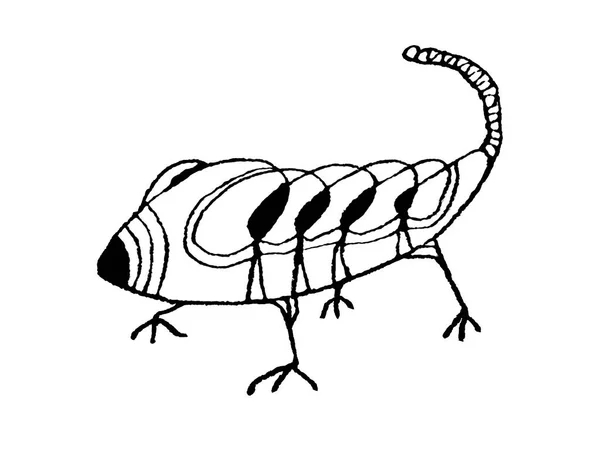 Fantasy Alien Insect Sketchy Style Drawing — 스톡 사진