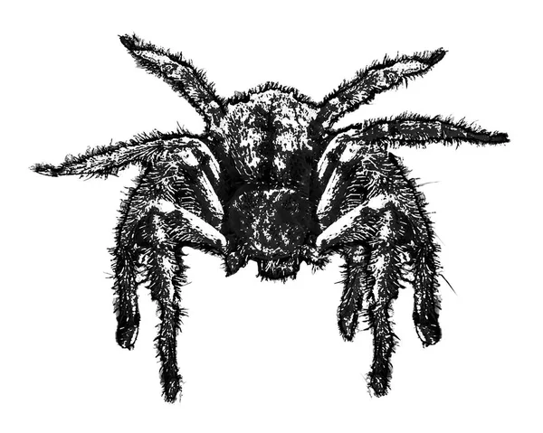 Front View Shot Big Spider Isolated Graphic — Stock Photo, Image