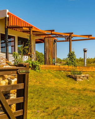 Rustic modern style house at countryside environment, maldonado, uruguay