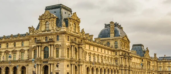 Exterior View Louvre Museum Building Paris France — Foto Stock