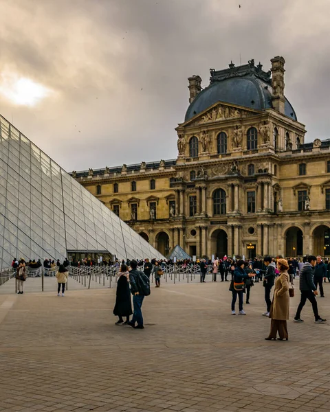 Paris France January 2022 Exterior View Louvre Museum Building Paris — Stock Photo, Image
