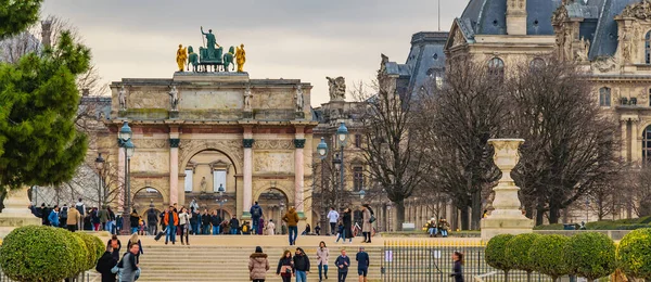 Paris France January 2022 Exterior View Louvre Museum Building Paris — Foto Stock