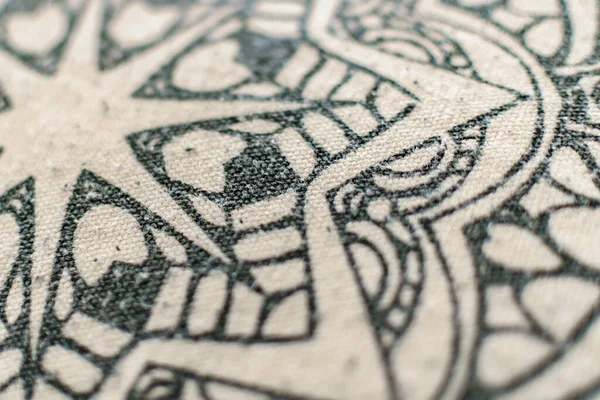 Close up shot geometric design printed pillow