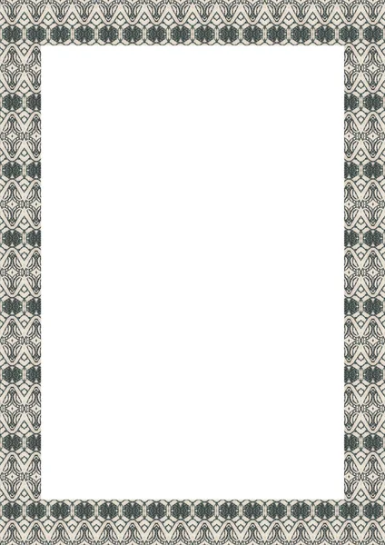 White Frame Background Decorated Design Borders — Stock Photo, Image