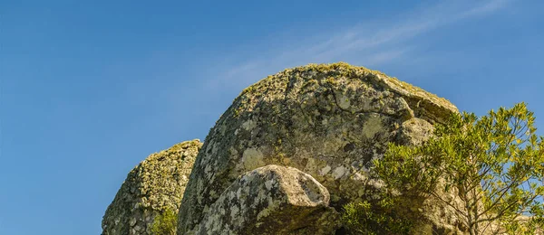 Rocky hill at meadow landscape environment, maldonado, uruguay