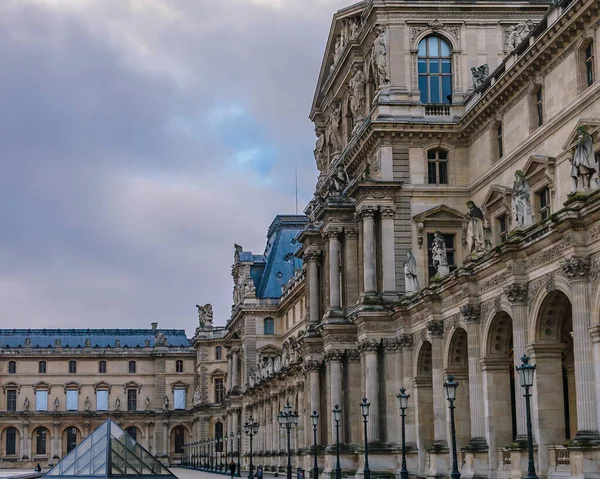 Paris France January 2022 Exterior View Louvre Museum Building Paris — Foto Stock