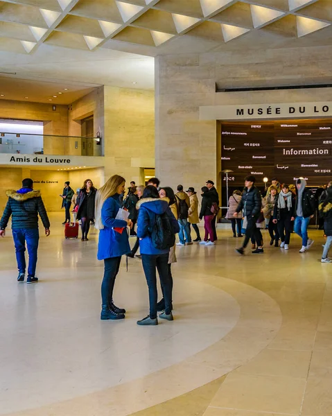 Paris Frankreich Januar 2022 Innenansicht Des Louvre Museumsgebäudes Paris Frankreich — Stockfoto