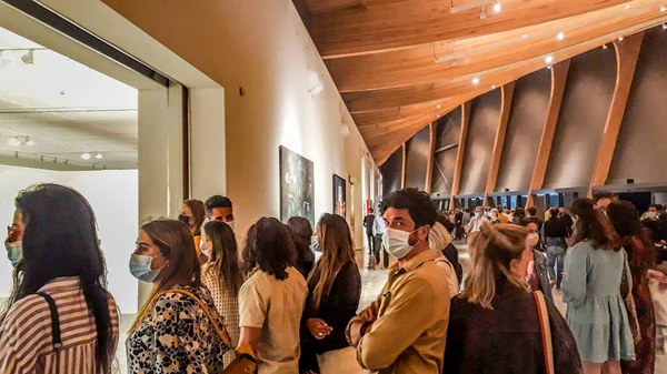 Maldonado Uruguay Enero 2022 Multitud Inauguración Del Museo Arte Contemporáneo —  Fotos de Stock