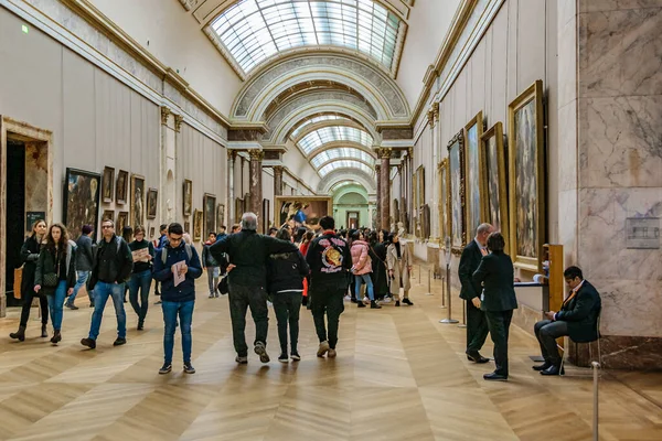 Paris France Hazi Ran 2022 Louvre Galerilerinden Birinde Paris Fransa — Stok fotoğraf