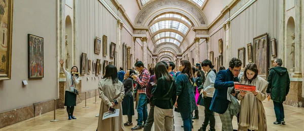 Paris France Hazi Ran 2022 Louvre Galerilerinden Birinde Paris Fransa — Stok fotoğraf