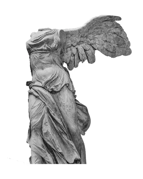 著名的古代萨莫特利亚胜利希腊雕塑孤立的照片 — 图库照片