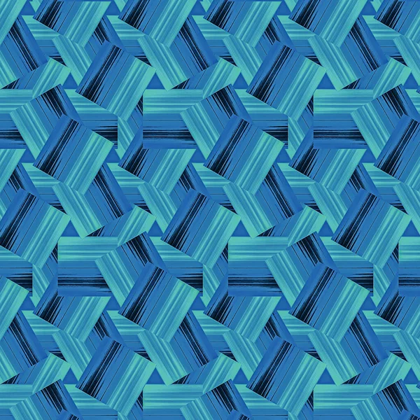 Cyfrowy Abstrakcyjny Geometryczny Wzór Tła Niebieskich Kolorach — Zdjęcie stockowe
