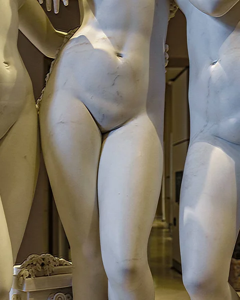 Detail View Famous Three Graces Sculpture Museum — Stock Photo, Image