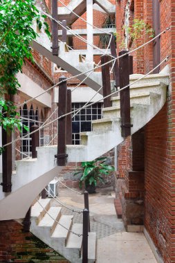 Montevideo City, Uruguay 'daki ünlü Pittamiglio Kalesi Müzesi' nin iç manzarası