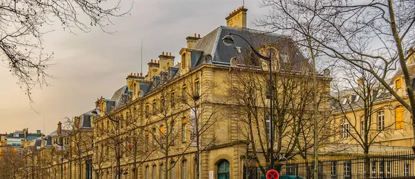 Elegante Edifício Neoclássico Centro Histórico Paris França — Fotografia de Stock