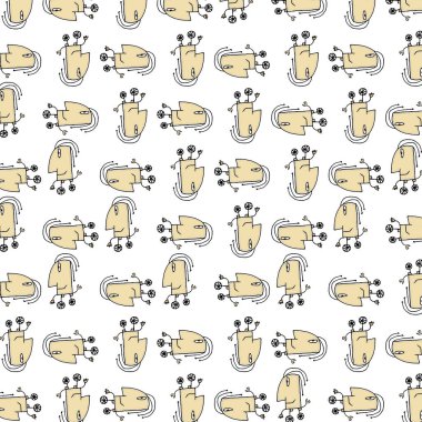 Fantezi oyuncağı kabataslak biçim renkli çizim motifi