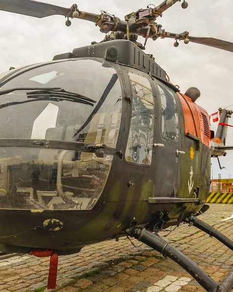 Montevideo Uruguai Outubro 2021 Helicóptero Militar Exposição Dia Herança Uruguai — Fotografia de Stock