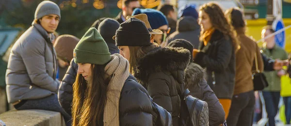 Paris France January 2020 Πολύς Κόσμος Της Αστικής Σκηνής Στο — Φωτογραφία Αρχείου