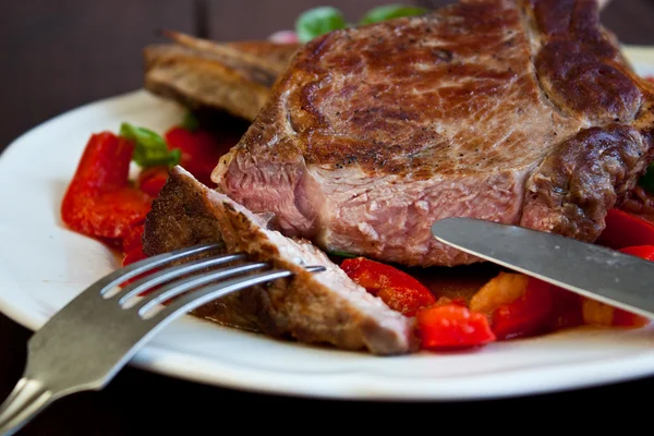 Telecí steak — Stock fotografie