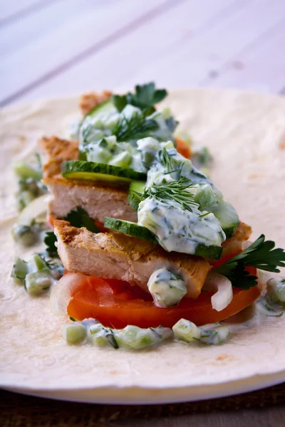 Chicken wrap — Stock Photo, Image