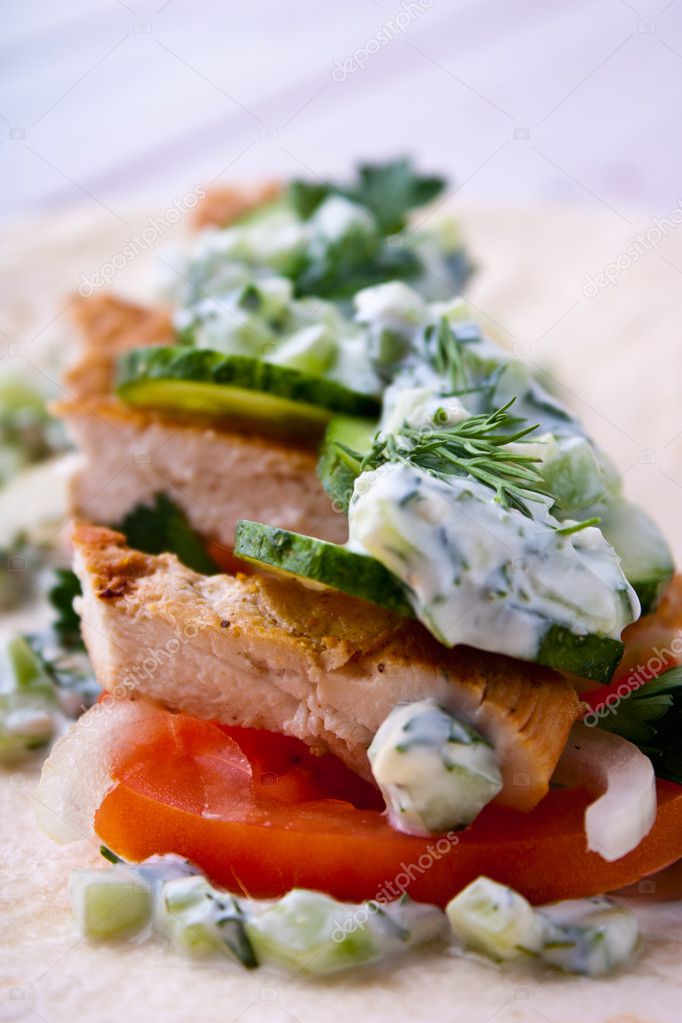 chicken wrap | 图库照片 08ЕкатеринаГлазова #1