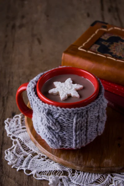 Chocolate caliente con malvavisco Imágenes de stock libres de derechos