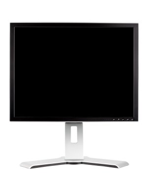 bilgisayar monitörü üzerine beyaz izole