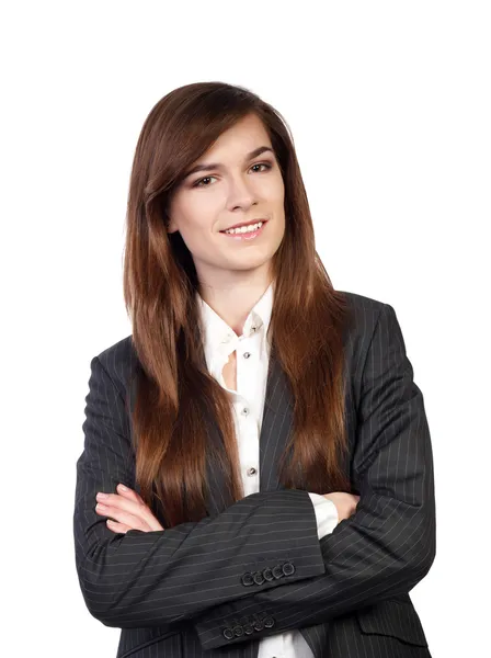 Retrato de una joven atractiva mujer de negocios Imagen de stock