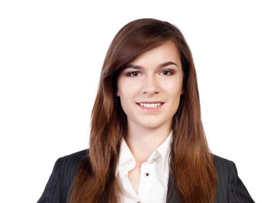 Çekici bir iş kadınının portresi.