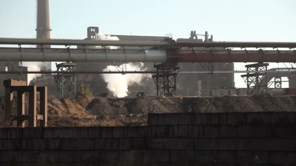 Große metallurgische Anlage — Stockvideo