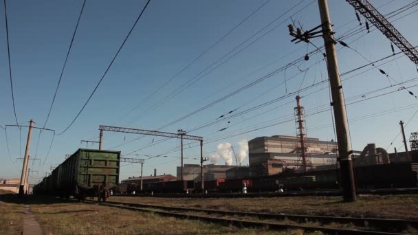 Spoorweg — Stockvideo