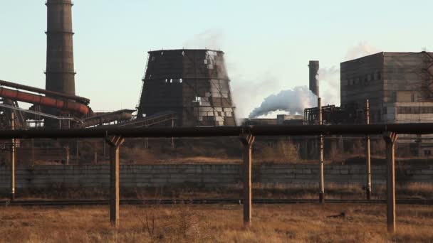 Planta metalúrgica grande . — Vídeo de stock