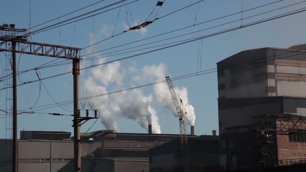 Planta metalúrgica grande — Vídeo de stock