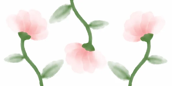 Nahtlose Rosa Hintergrund Blume Rosa Blumen Auf Liebe Hintergrund — Stockfoto
