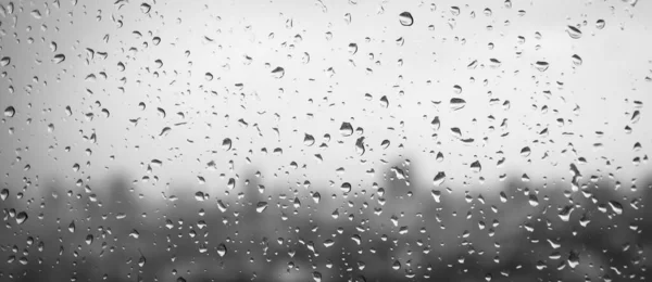 ガラスに水滴 自然雨滴の背景テクスチャ — ストック写真