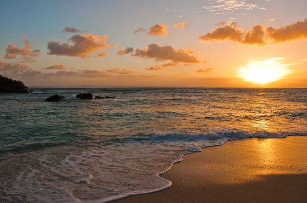 Zonsondergang op samana, Dominicaanse Republiek Rechtenvrije Stockfoto's