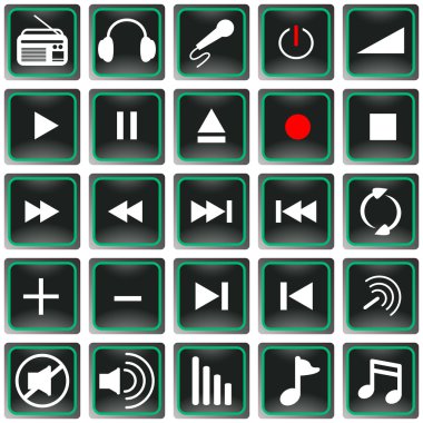 kontrol paneli müzik simgeleri