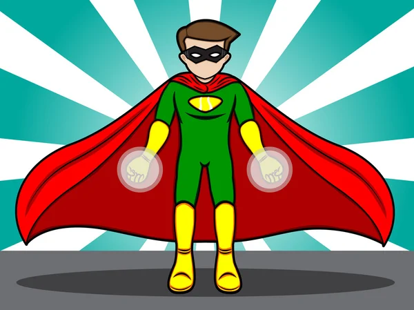 Süper kahraman enerji projeksiyon — Stok Vektör