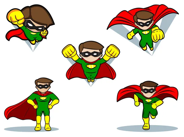 Conjunto de super-heróis Gráficos Vetores