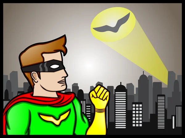 Süper kahraman sinyal — Stok Vektör