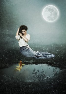 Kız mehtaplı geceleri