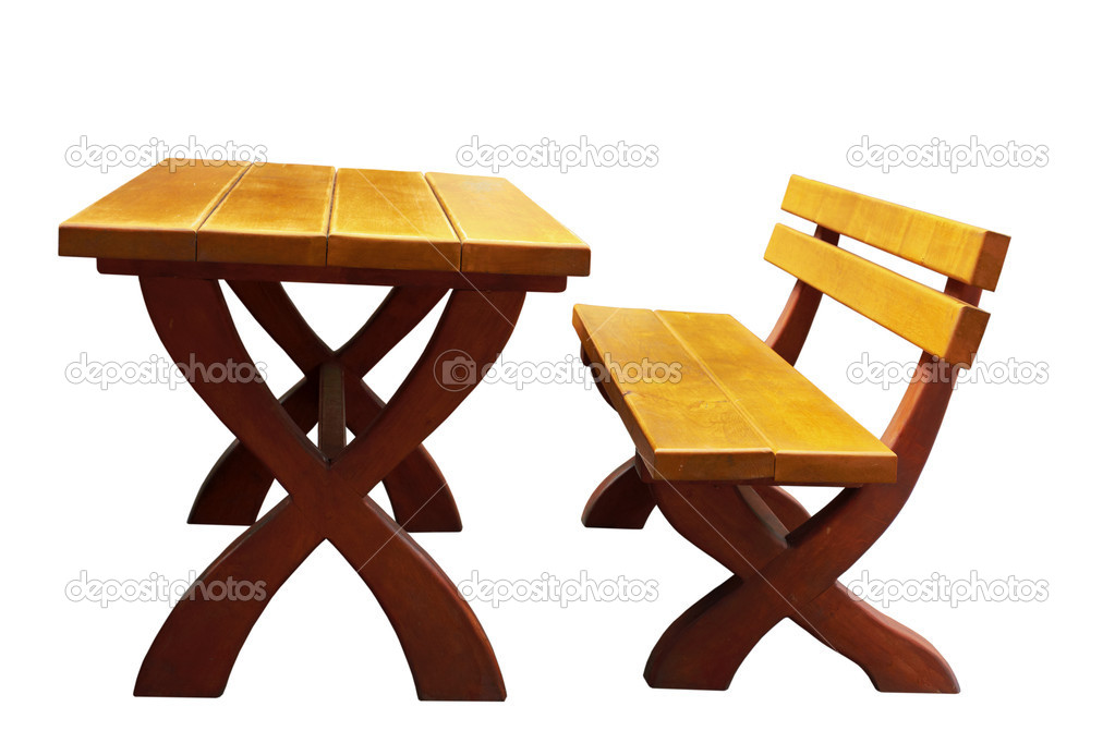 bench and table